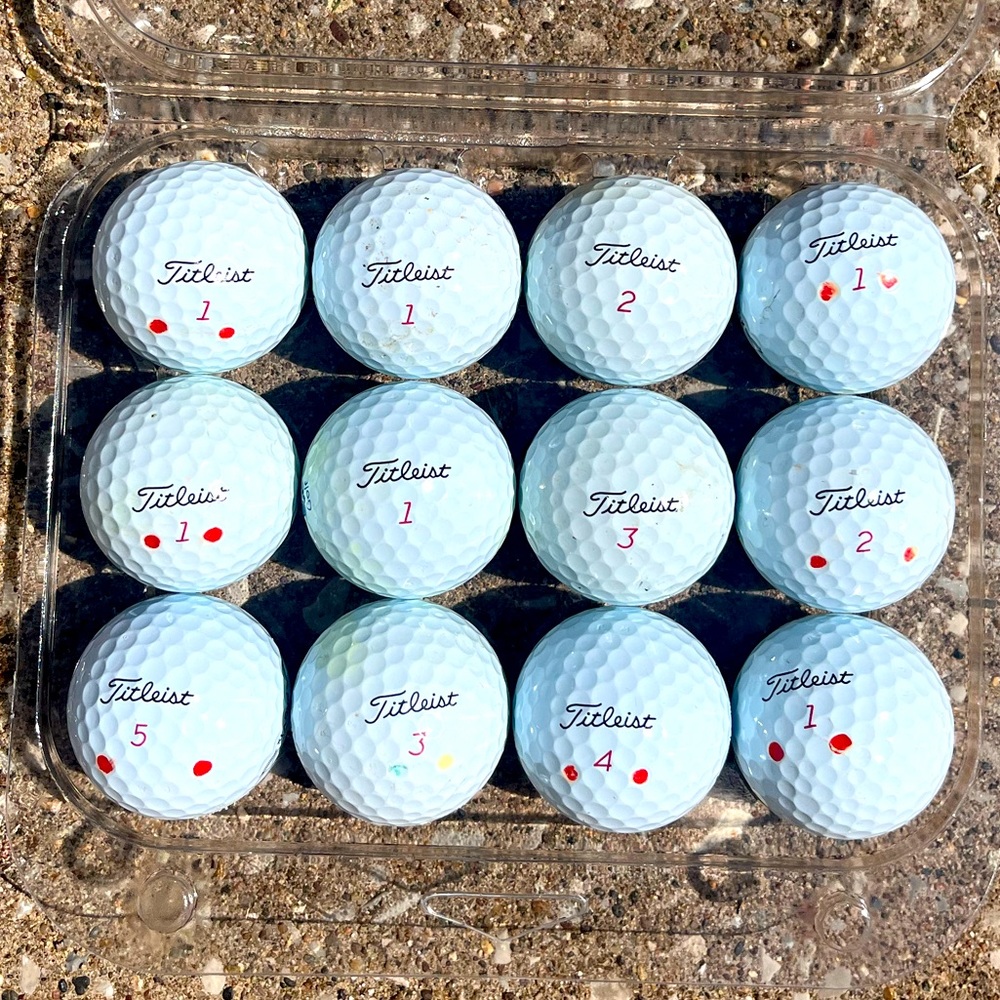 One Dozen Used Titleist ProV1x Golf Balls